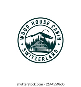 wood house cabin logo inspiration