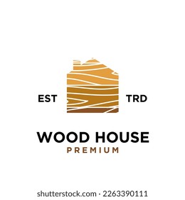 wood house icon design vector illustration minimal modern design