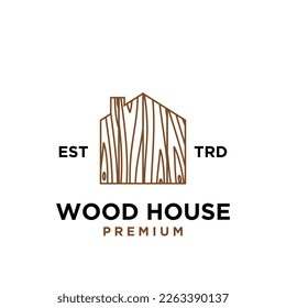 wood house icon design vector illustration minimal modern design