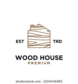 wood house icon design vector illustration minimal modern design