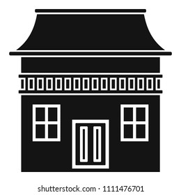 Wood house icon. Simple illustration of wood house vector icon for web design isolated on white background