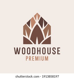 Wood House Logo Template Vector