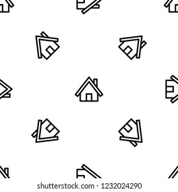 Wood house pattern seamless vector repeat for any web design