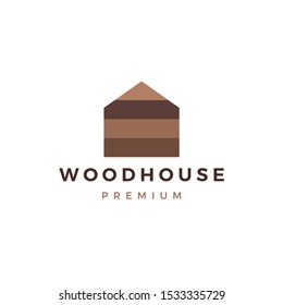 wood house timber panel wall facade decking wpc vinyl hpl logo vector icon illustration