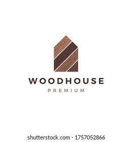 Wood House Timber Panel Wall Facade Decking Wpc Vinyl Hpl Logo Vector Icon Illustration