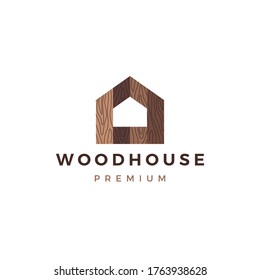 wood house timber panel wall facade decking wpc vinyl hpl logo vector icon illustration	