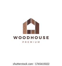 wood house timber panel wall facade decking wpc vinyl hpl logo vector icon illustration	