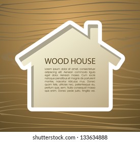 Wood House Vector Concept