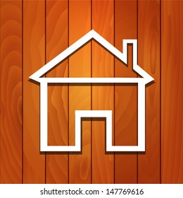 Wood House Vector Concept