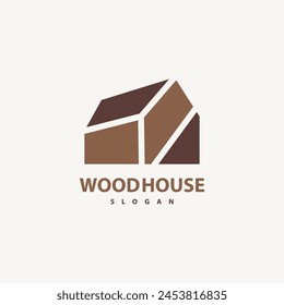 Holzhaus Vektorgrafik Logo Design 5