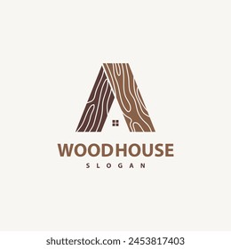 Wood house vector logo design 2