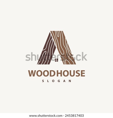 Wood house vector logo design 2