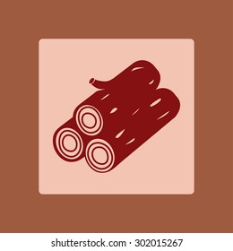 Wood icon. All lumberjack. Renewable resource simbol.
