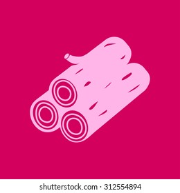 Wood icon. All lumberjack. Renewable resource simbol.