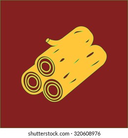 Wood icon. All lumberjack. Renewable resource simbol.