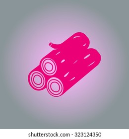 Wood icon. All lumberjack. Renewable resource symbol.
