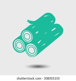 Wood icon. All lumberjack. Renewable resource simbol.