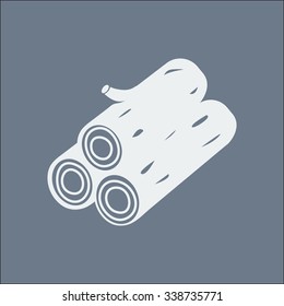 Wood icon. All lumberjack. Renewable resource symbol.