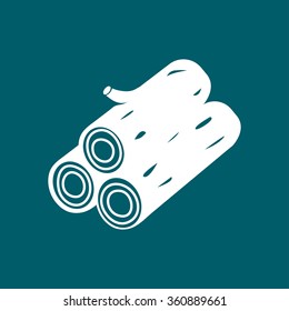 Wood icon. All lumberjack. Renewable resource symbol.