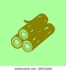 Wood icon. All lumberjack. Renewable resource simbol.
