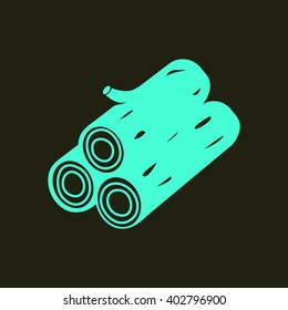 Wood icon. All lumberjack. Renewable resource simbol.