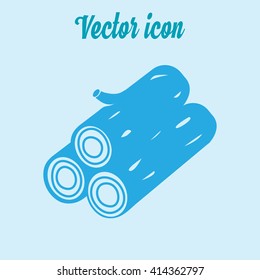 Wood icon. All lumberjack. Renewable resource simbol.