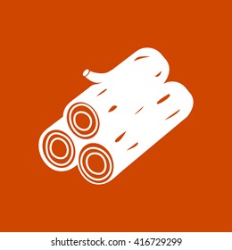 Wood icon. All lumberjack. Renewable resource symbol.