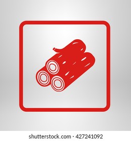 Wood icon. All lumberjack. Renewable resource simbol.