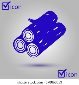 Wood icon. All lumberjack. Renewable resource symbol.