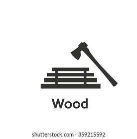 Wood icon with axe