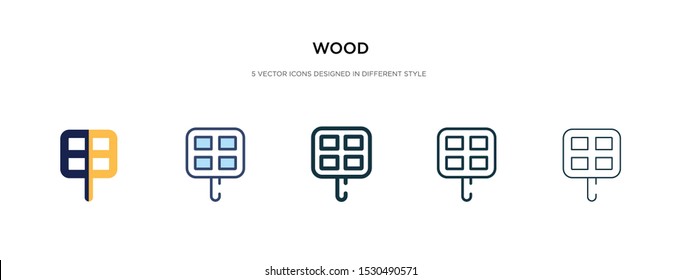 wood icon in different style vector illustration. two colored and black wood vector icons designed in filled, outline, line and stroke style can be used for web, mobile, ui