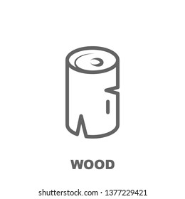 Wood icon. Element of row matterial icon. Thin line icon for website design and development, app development. Premium icon