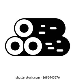 Wood icon glyph vector design