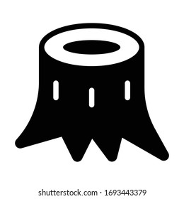 Wood icon glyph vector design