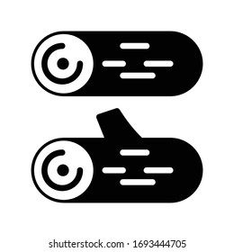 Wood icon glyph vector design