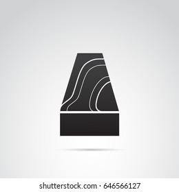 Wood icon isolated on white background. Vector art.