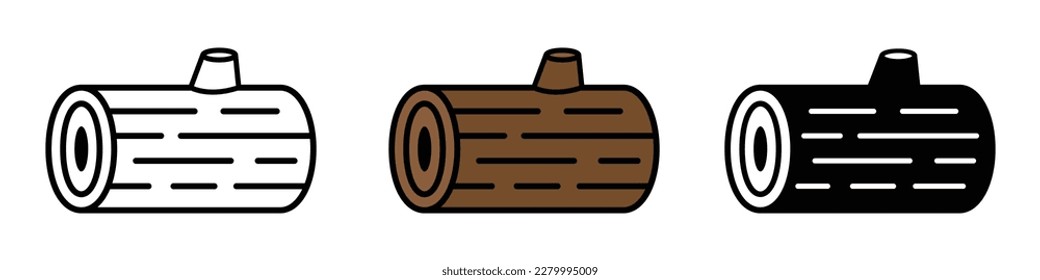 Wood icon. Log icon, vector illustration