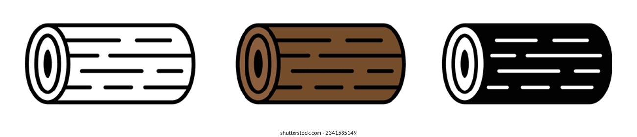 Icono de madera. Icono de registro, ilustración vectorial