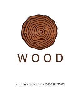 Icono de madera logo diseño Ilustración vectorial. Aislado sobre fondo blanco.
