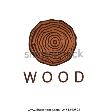 Wood icon logo design vector illustration. Isolated on white background.