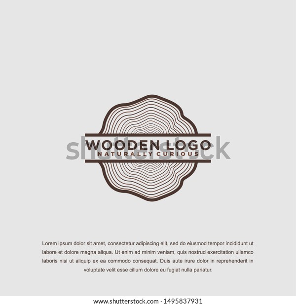 Wood icon or sawmill logo - black vector tree growth\
rings symbol or sign