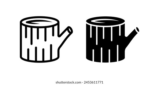 Wood icon set. flat illustration of vector icon