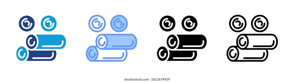 Wood icon set multiple style collection