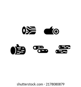 Design-Illustration des Holzsymboles Vektorsymbol-Set