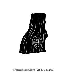 Wood icon silhouette icon vector flat design.