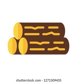 Wood Icon Vector Illustration in Flat Style for Any Purpose