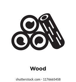 Wood icon vector isolated on white background, logo concept of Wood sign on transparent background, filled black symbol