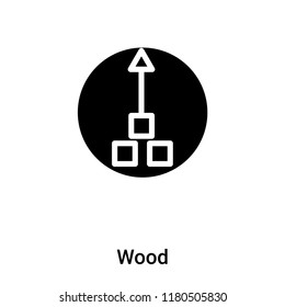 Wood icon vector isolated on white background, logo concept of Wood sign on transparent background, filled black symbol