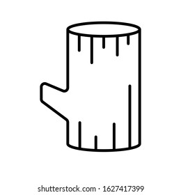 Wood icon vector in simple design on white background