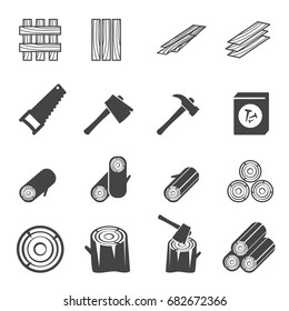 wood icon vector symbol